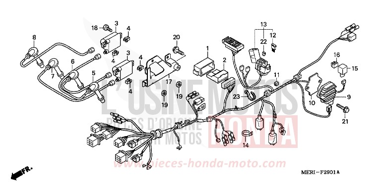 WIRE HARNESS (CBF600N/NA) for CBF600N ABS FORCE SILVER METALLIC (NH411) from 2004